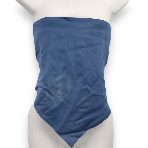 Nanushka Brita Bandeau Handkerchief Scarf Top O/S Strapless Braided Tie Back - Picture 1 of 8